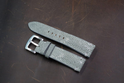 Grey no pearl stingray handmade watch strap HDST134