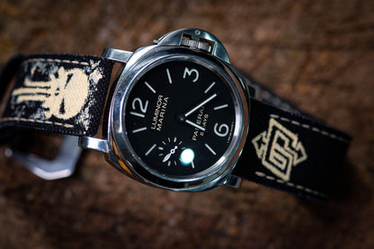 Hand painted punisher canvas strap for Panerai HDPAM27