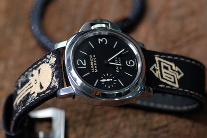 Hand painted punisher canvas strap for Panerai HDPAM27