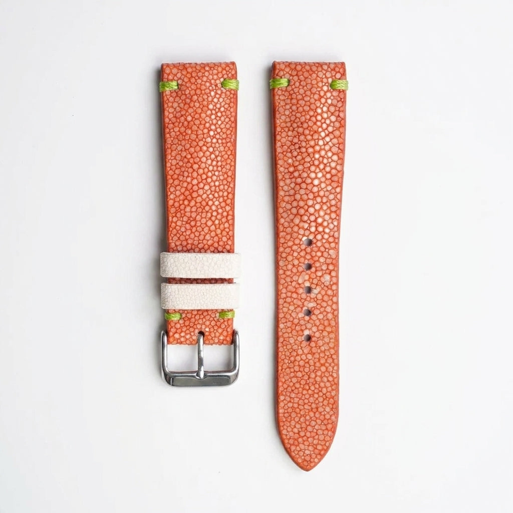 ORANGE STINGRAY LEATHER WATCH STRAP RD145