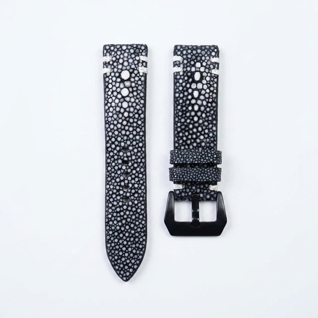 BLACK STINGRAY LEATHER WATCH STRAP RD144
