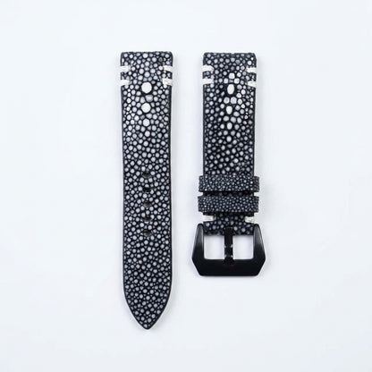 BLACK STINGRAY LEATHER WATCH STRAP RD144