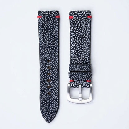 BLACK STINGRAY LEATHER WATCH STRAP RD146