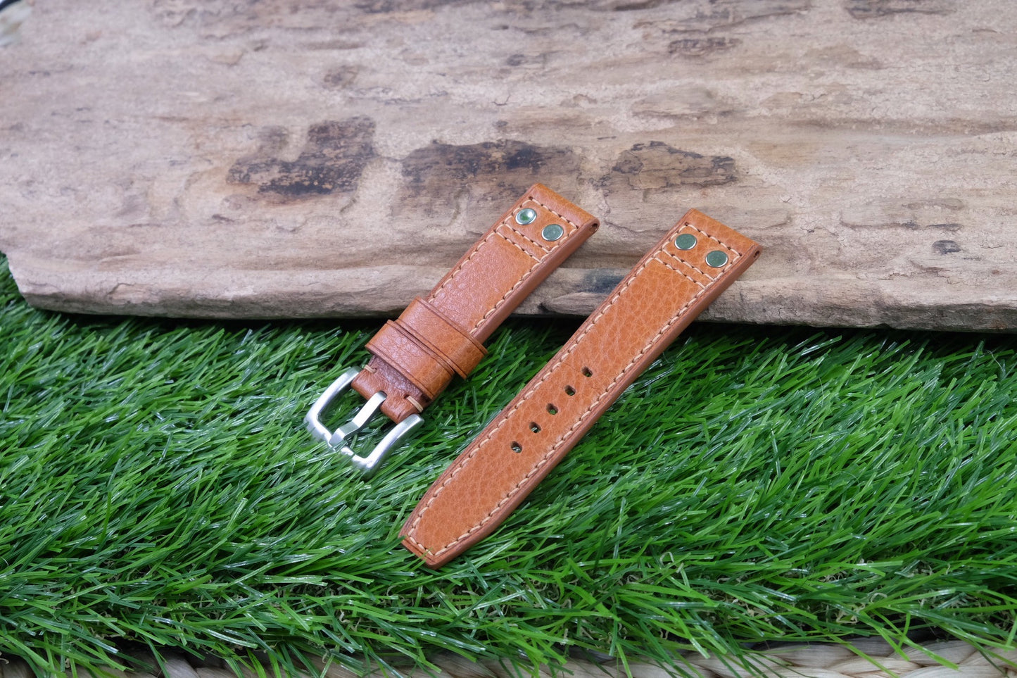 Italian vachetta leather watch strap HDCLE73