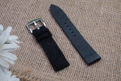 No pearl black unpolished stingray strap HDST131