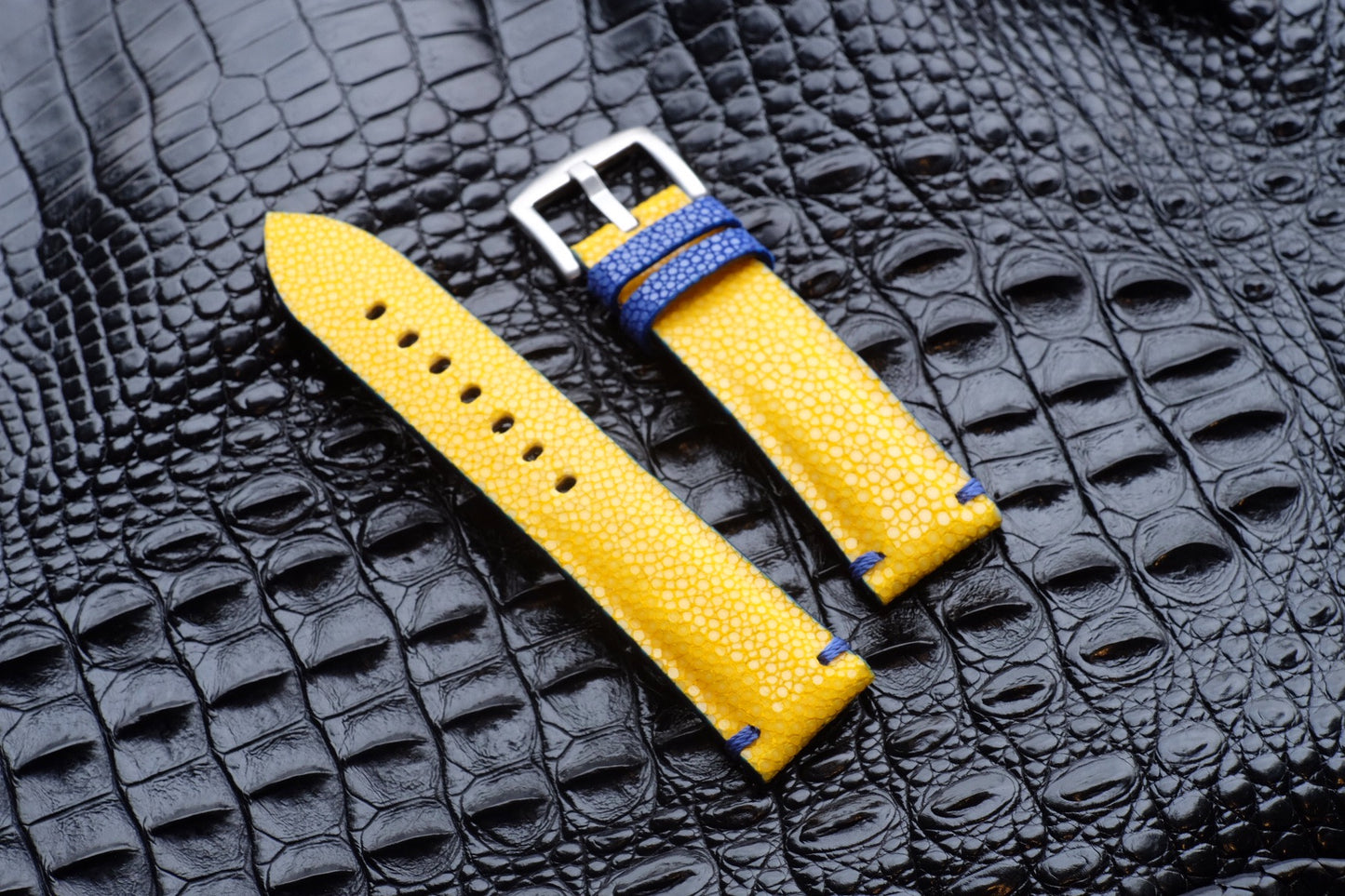 No pearl yellow stingray watch strap HDST119