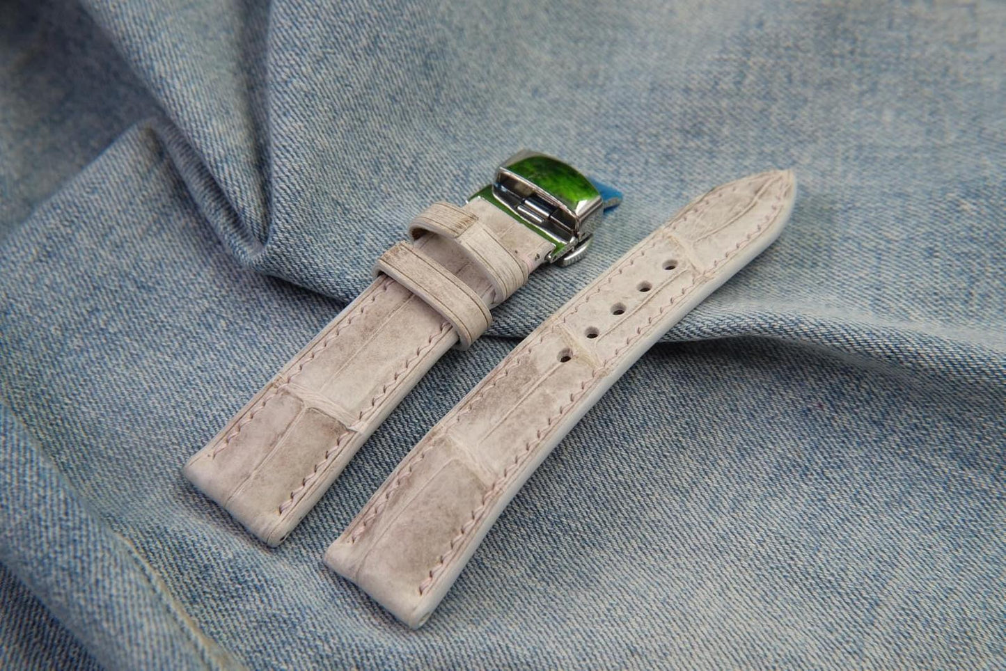 BESPOKE GENUINE HIMALAYA CROCODILE LEATHER WATCH STRAP HDCS88