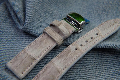 BESPOKE GENUINE HIMALAYA CROCODILE LEATHER WATCH STRAP HDCS88