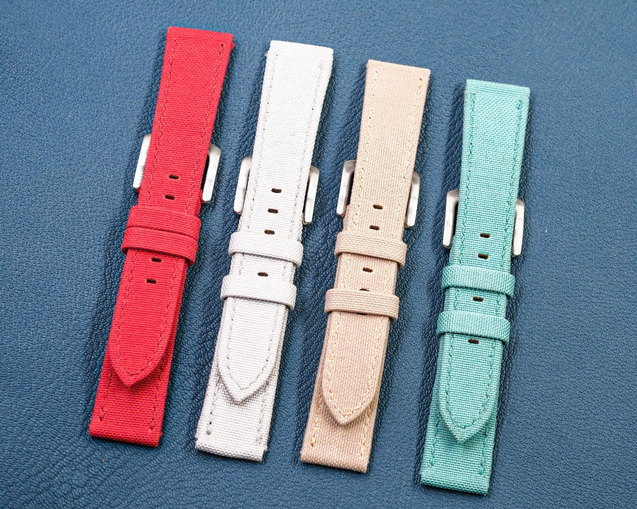 Rolled canvas handmade watch strap  HDRCV01
