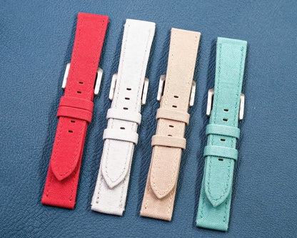 Rolled canvas handmade watch strap  HDRCV01
