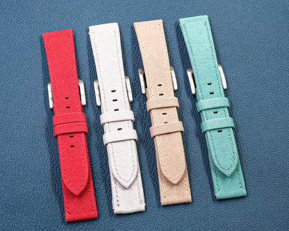 Rolled canvas handmade watch strap  HDRCV01