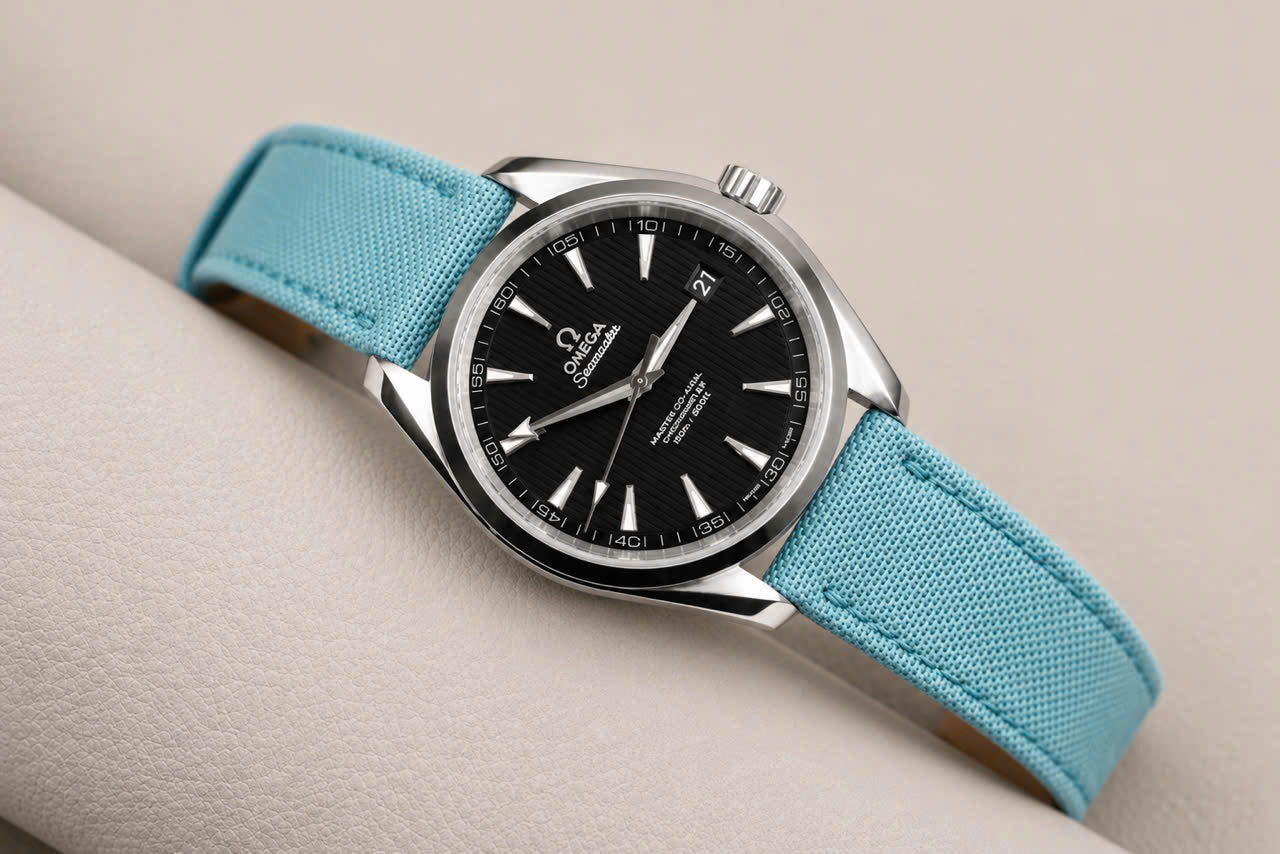 Rolled canvas handmade watch strap  HDRCV01