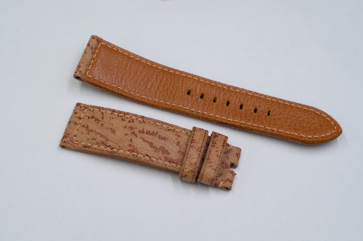 Vintage Beige calf skin leather watch strap CL2109