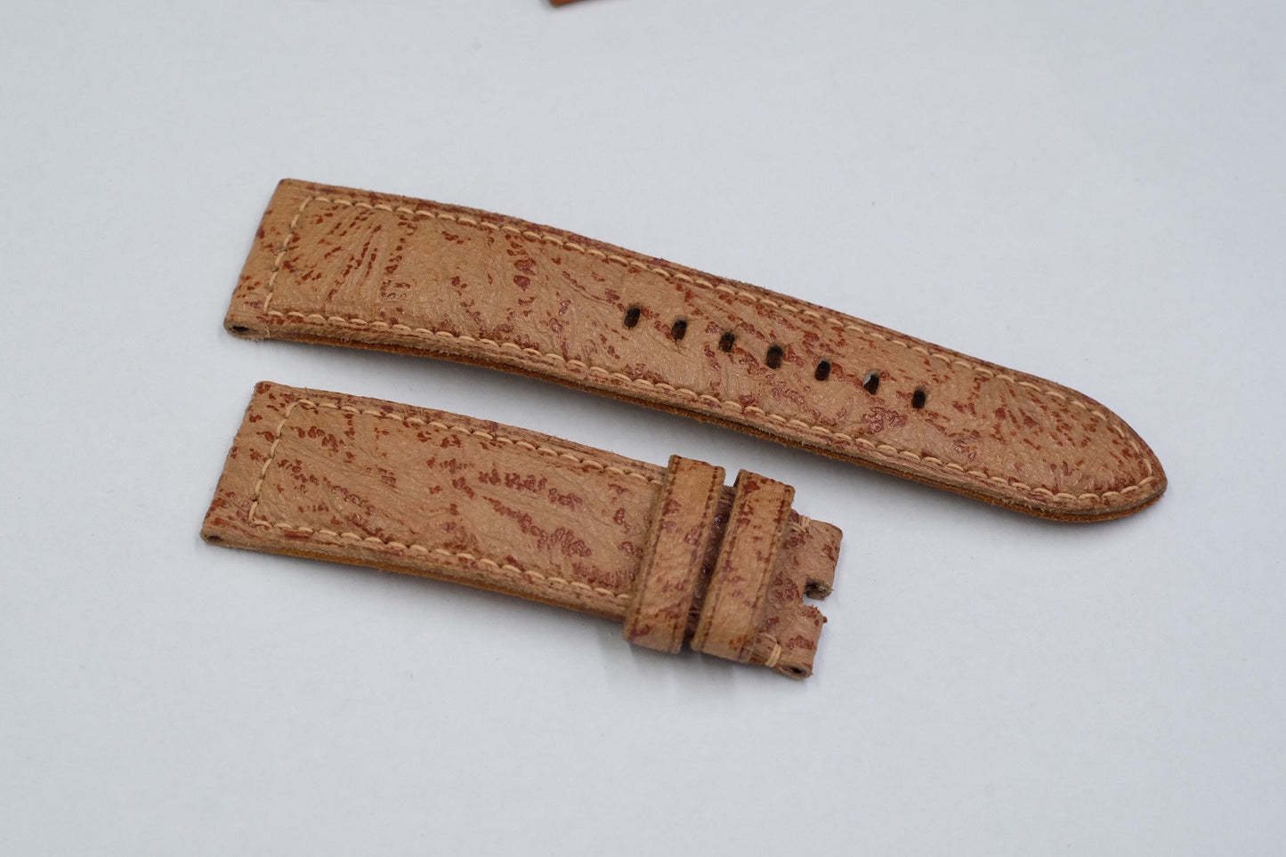 Vintage Beige calf skin leather watch strap CL2109