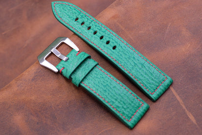 BESPOKE GENUINE GREEN SHARK LEATHER WATCH STRAP BAND FOR PANERAI HDPAM13