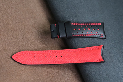 BLACK COW LEATHER WATCH STRAP HDCC92