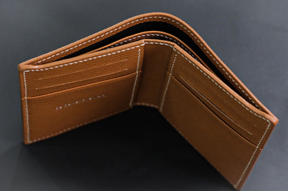 BESPOKE GENUINE ORANGE EPSOM BIFOLD MAN WALLET HDWA91