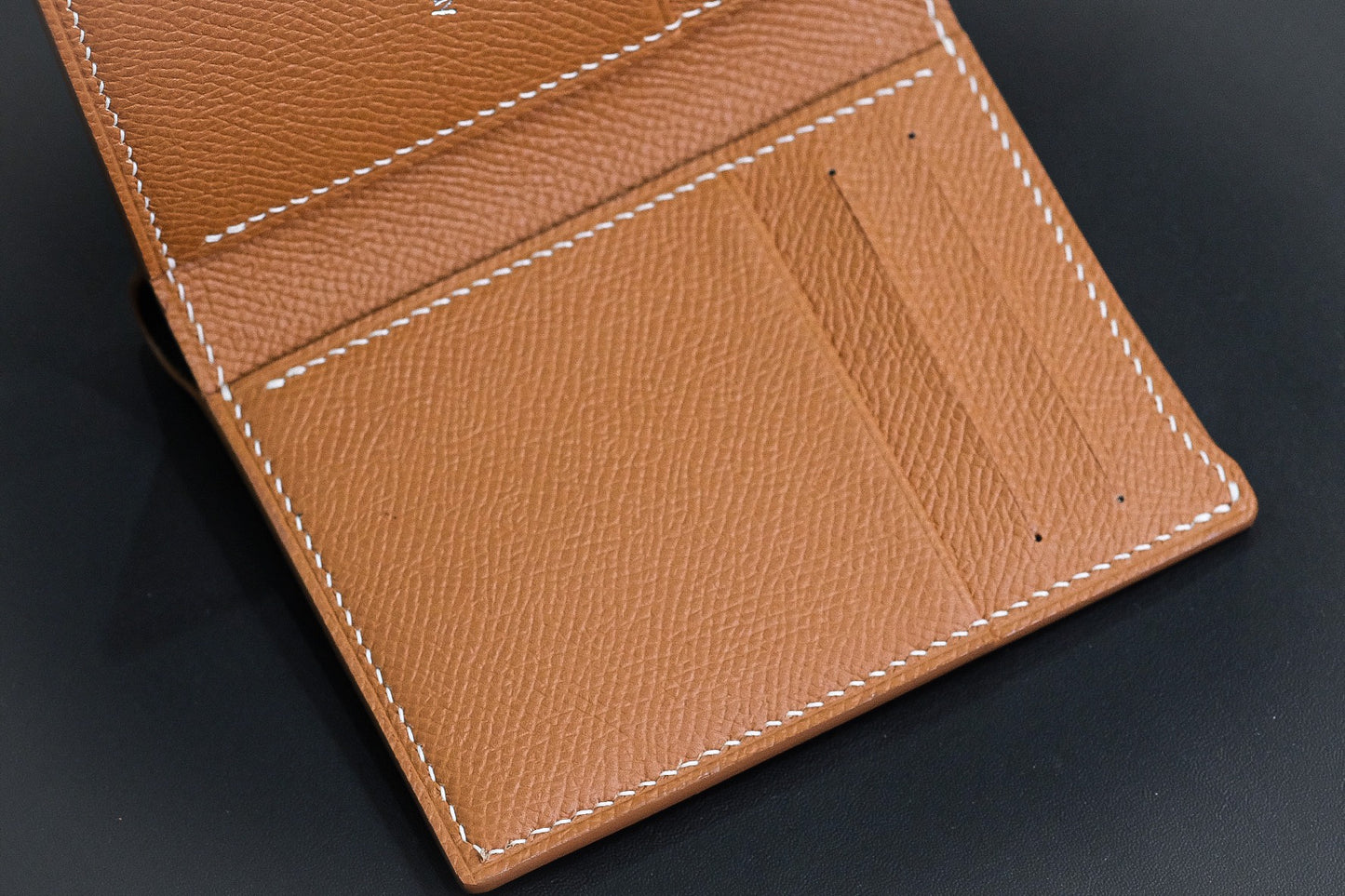 BESPOKE GENUINE ORANGE EPSOM BIFOLD MAN WALLET HDWA91