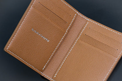 BESPOKE GENUINE ORANGE EPSOM BIFOLD MAN WALLET HDWA91