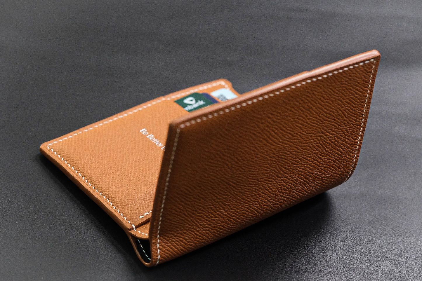 BESPOKE GENUINE ORANGE EPSOM BIFOLD MAN WALLET HDWA91