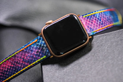 BESPOKE GENUINE GALAXY PYTHON APPLE LEATHER STRAP HDAW04