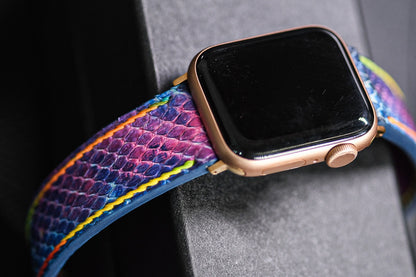 BESPOKE GENUINE GALAXY PYTHON APPLE LEATHER STRAP HDAW04