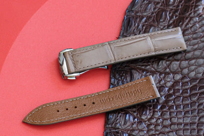 BESPOKE GENUINE GREYCROCODILE SKIN LEATHER STRAP HDCS31