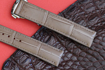 BESPOKE GENUINE GREYCROCODILE SKIN LEATHER STRAP HDCS31