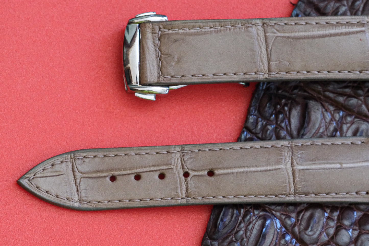 BESPOKE GENUINE GREYCROCODILE SKIN LEATHER STRAP HDCS31