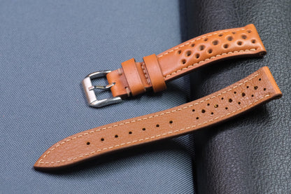 LIGHT TAN  COW LEATHER RALLY WATCH STRAP HDCC94