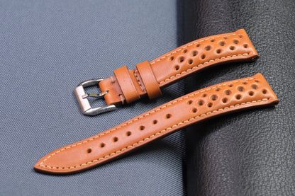 LIGHT TAN  COW LEATHER RALLY WATCH STRAP HDCC94