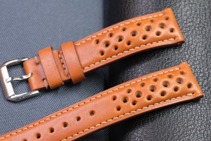 LIGHT TAN  COW LEATHER RALLY WATCH STRAP HDCC94