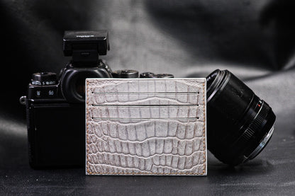 BESPOKE GENUINE HYMALAYA CROCODILE CARD HOLDER WALLET HDWA63