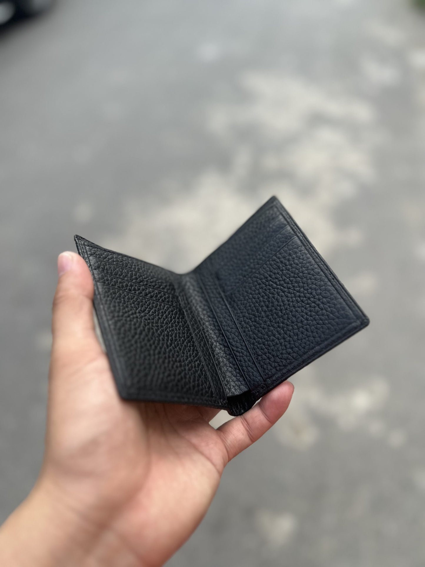 BESPOKE GENUINE BLACK TOGO BIFOLD MAN WALLET HDWA61