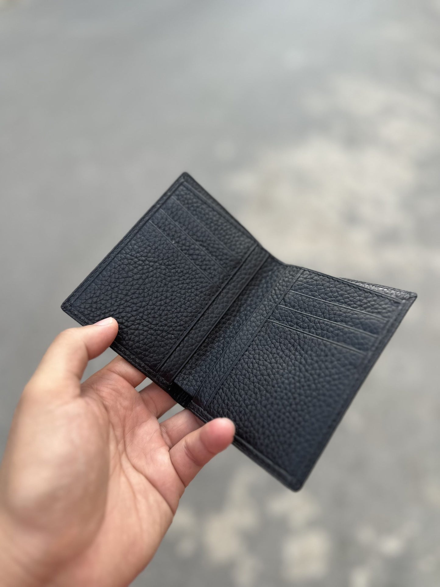 BESPOKE GENUINE BLACK TOGO BIFOLD MAN WALLET HDWA61