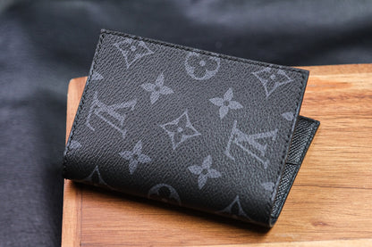 BESPOKE GENUINE BLACK LV BIFOLD MAN WALLET HDWA68