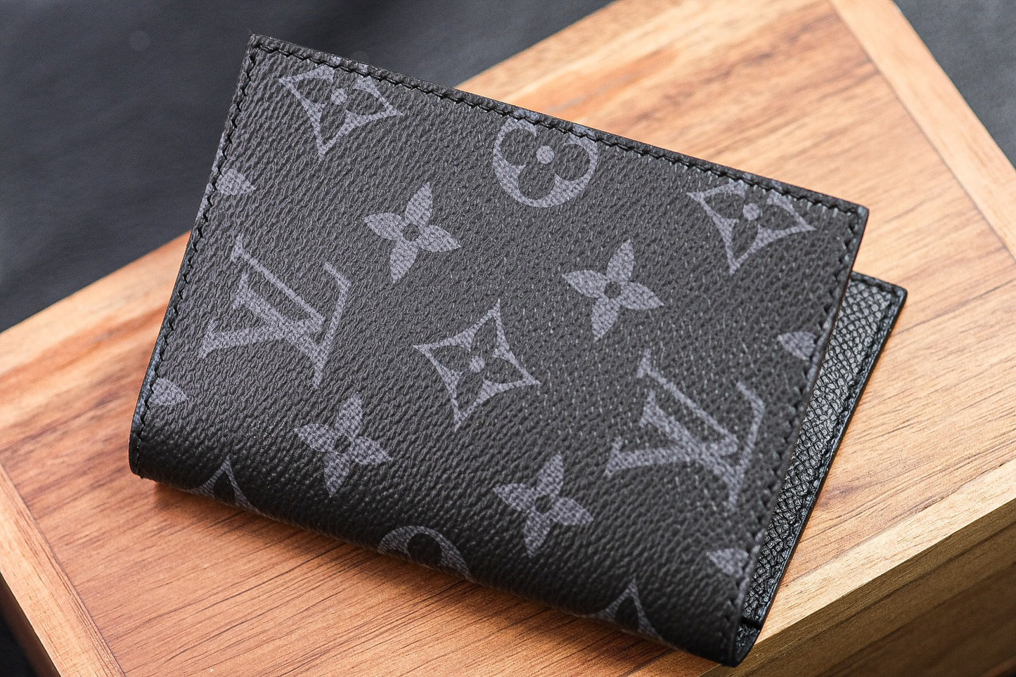 BESPOKE GENUINE BLACK LV BIFOLD MAN WALLET HDWA68