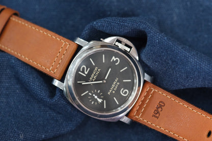 Brown italian vachetta leather strap for Panerai HDPAM14