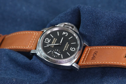 Brown italian vachetta leather strap for Panerai HDPAM14