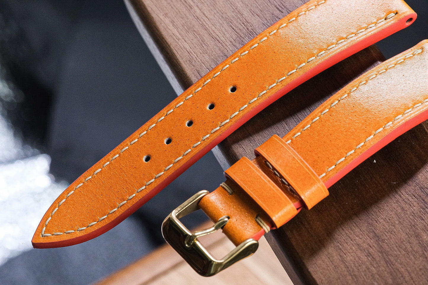 ORANGE COW RALLY LEATHER WATCH STRAP HDCA35