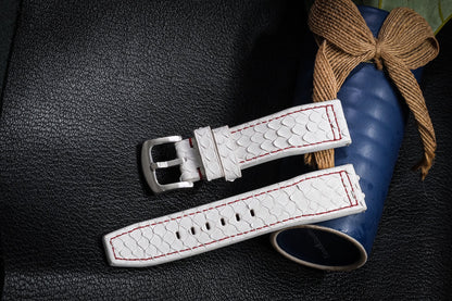 BESPOKE GENUINE WHITE LEATHER WATCH STRAP HDPS23