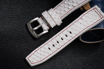 BESPOKE GENUINE WHITE LEATHER WATCH STRAP HDPS23