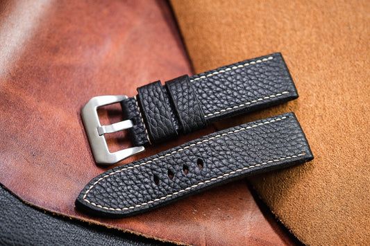 BLACK MILL LEATHER WATCH STRAP HDCA43