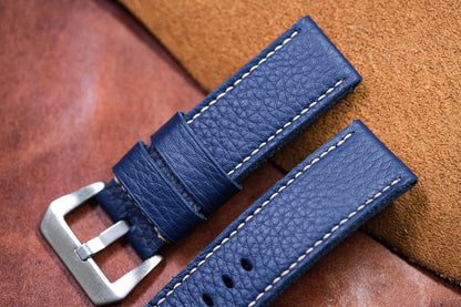 NAVY BLUE MILL LEATHER WATCH STRAP HDCA44