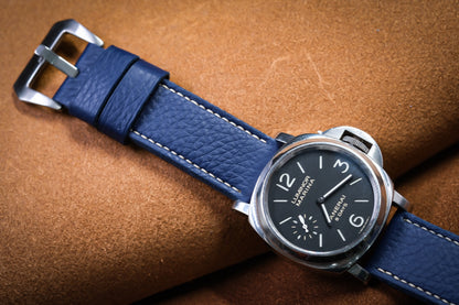 Navy blue mill leather handmade watch strap For Panerai HDPAM41