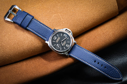 Navy blue mill leather handmade watch strap For Panerai HDPAM41