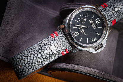 Grey double pearl stingray handmade watch strap For Panerai HDPAM44