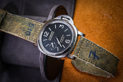 vintage canvas handmade watch strap For Panerai HDPAM43