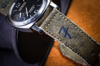 vintage canvas handmade watch strap For Panerai HDPAM43