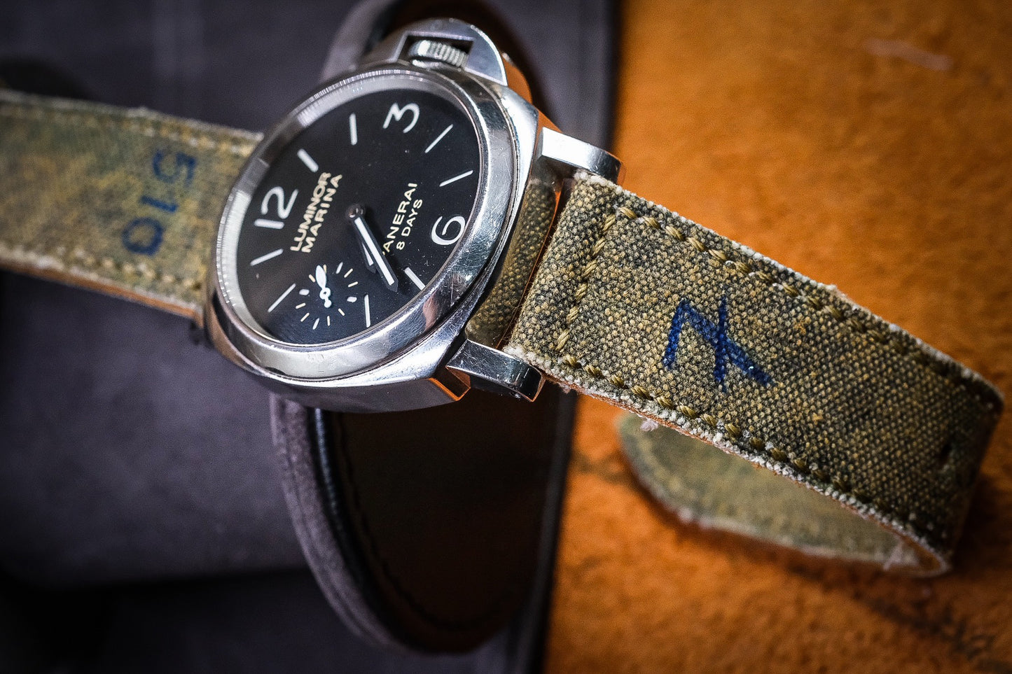 vintage canvas handmade watch strap For Panerai HDPAM43